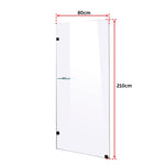 800 x 2100mm Frameless 10mm Safety Glass Shower Screen