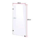 800 x 2000mm Frameless 10mm Safety Glass Shower Screen