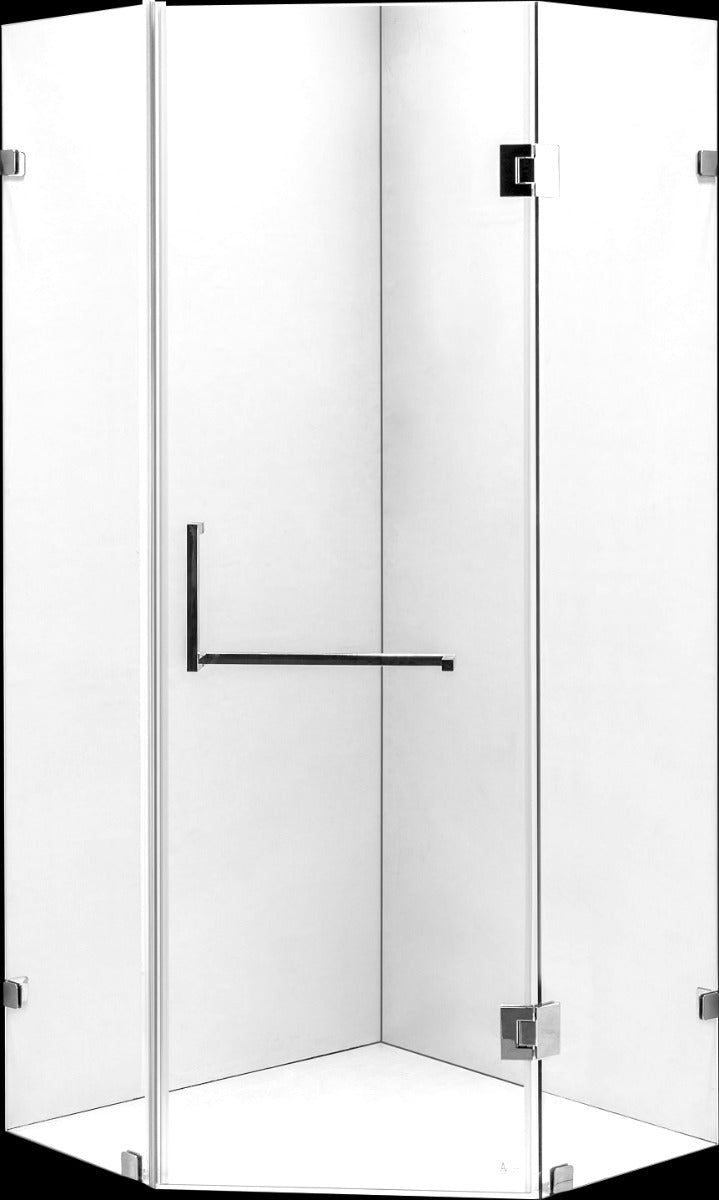 900 x 900mm Frameless 10mm Glass Shower Screen By Della Francesca