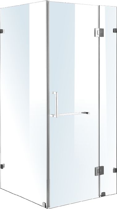 900 x 900mm Frameless 10mm Glass Shower Screen By Della Francesca