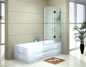 900 x 1450mm Frameless Bath Panel 10mm Glass Shower Screen By Della Francesca