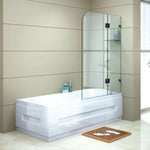 1200 x 1450mm Frameless Bath Panel 10mm Glass Shower Screen By Della Francesca