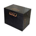 3 IN 1 Black Wood Plyo Games Plyometric Jump Box