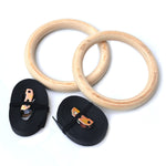 Wooden Gymnastic Rings Olympic Gym Strength Training