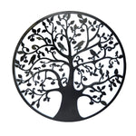 Black Tree of Life Wall Art Hanging Metal Iron Sculpture Garden 60cm