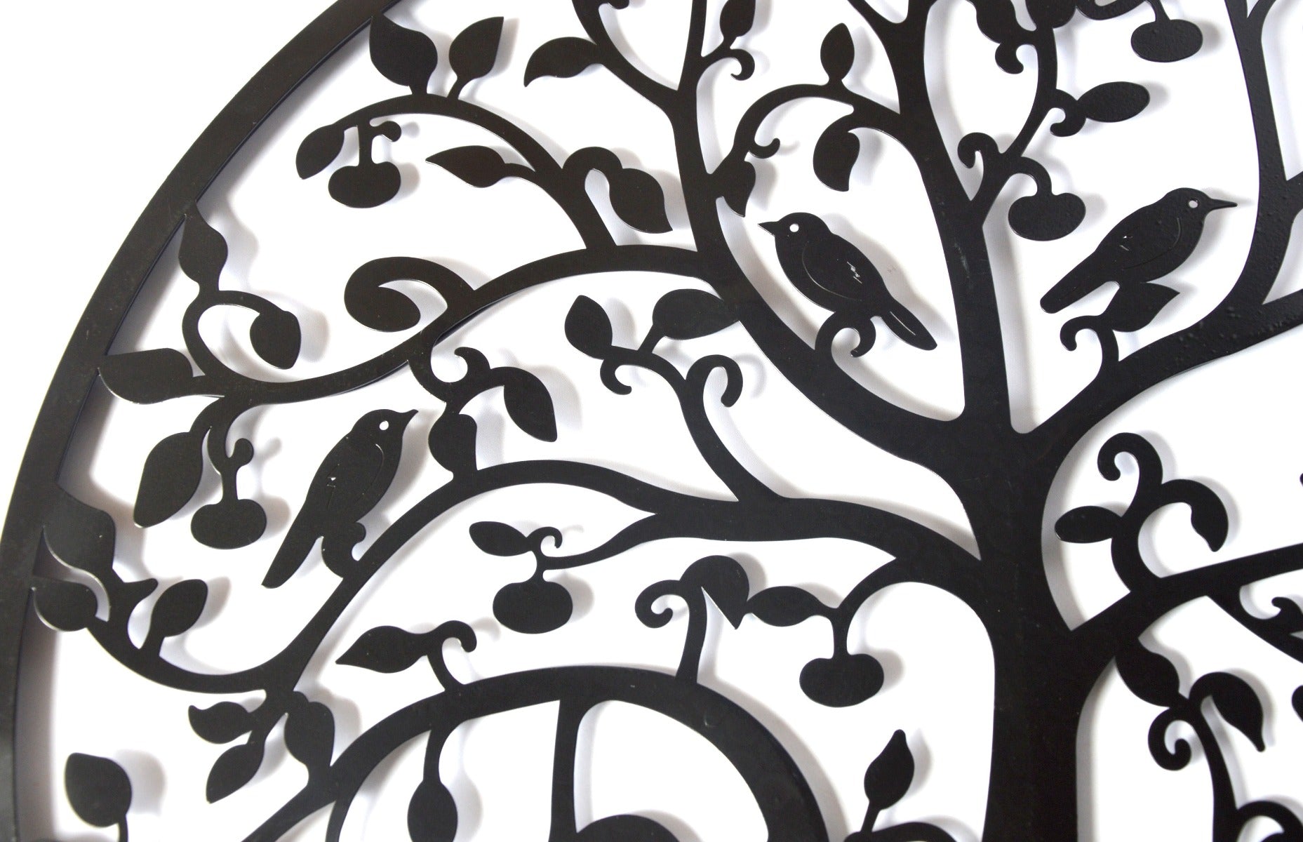 Black Tree of Life Wall Art Hanging Metal Iron Sculpture Garden 60cm