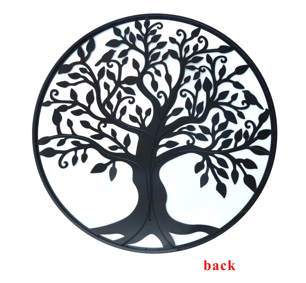 Black Tree of Life Wall Art Hanging Metal Iron Sculpture Garden 99cm