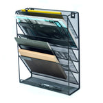 Wall Mount 6 Pocket Hanging File Sorter Organizer Folder Holder Rack Storage