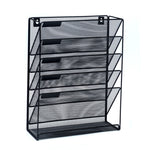 Wall Mount 6 Pocket Hanging File Sorter Organizer Folder Holder Rack Storage