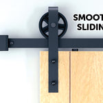 2M Big Spoke Wheel Sliding Barn Door Hardware