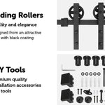 2M Big Spoke Wheel Sliding Barn Door Hardware