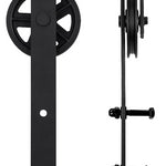 2M Big Spoke Wheel Sliding Barn Door Hardware