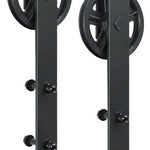 2M Big Spoke Wheel Sliding Barn Door Hardware