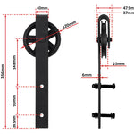 2M Big Spoke Wheel Sliding Barn Door Hardware