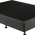 Palermo Queen Ensemble Bed Base Platinum Graphite Linen Fabric