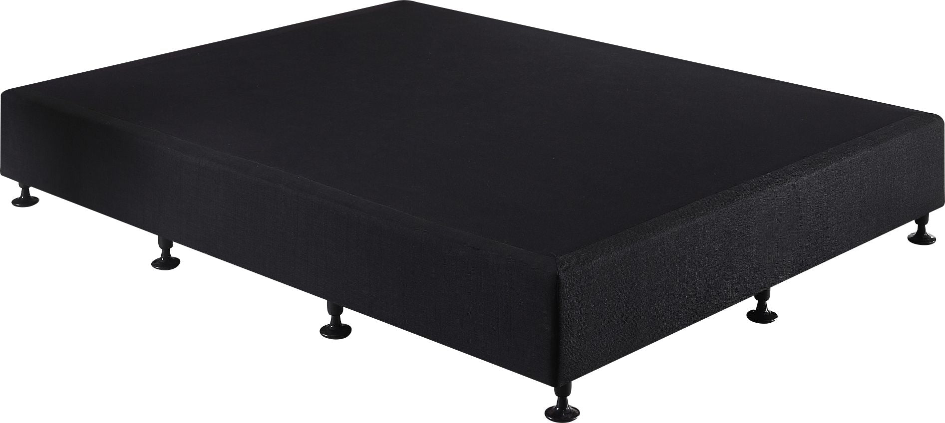 Palermo Queen Ensemble Bed Base Midnight Black Linen Fabric