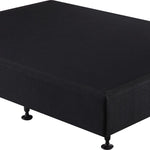 Palermo Queen Ensemble Bed Base Midnight Black Linen Fabric