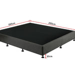 Palermo King Ensemble Bed Base Platinum Graphite Linen Fabric
