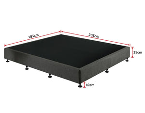 Palermo King Ensemble Bed Base Platinum Graphite Linen Fabric