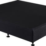 Palermo King Ensemble Bed Base Midnight Black Linen Fabric
