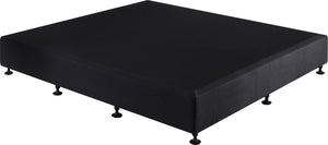 Palermo King Ensemble Bed Base Midnight Black Linen Fabric