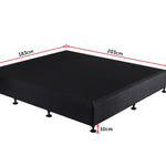 Palermo King Ensemble Bed Base Midnight Black Linen Fabric