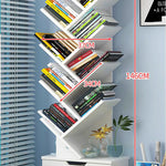 Tree Bookshelf Bookcase Book Organizer 9-Tier Multipurpose Shelf Display Racks