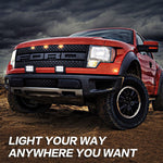 8pcs 4inch CREE LED Work Light Bar Flood Beam Offroad Lamp Save On 35W/45W Reverse