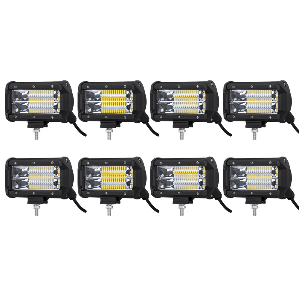 8X5 Inch Led Work Light Bar Flood Beam Reverse Driving Lights Offroad 4WD