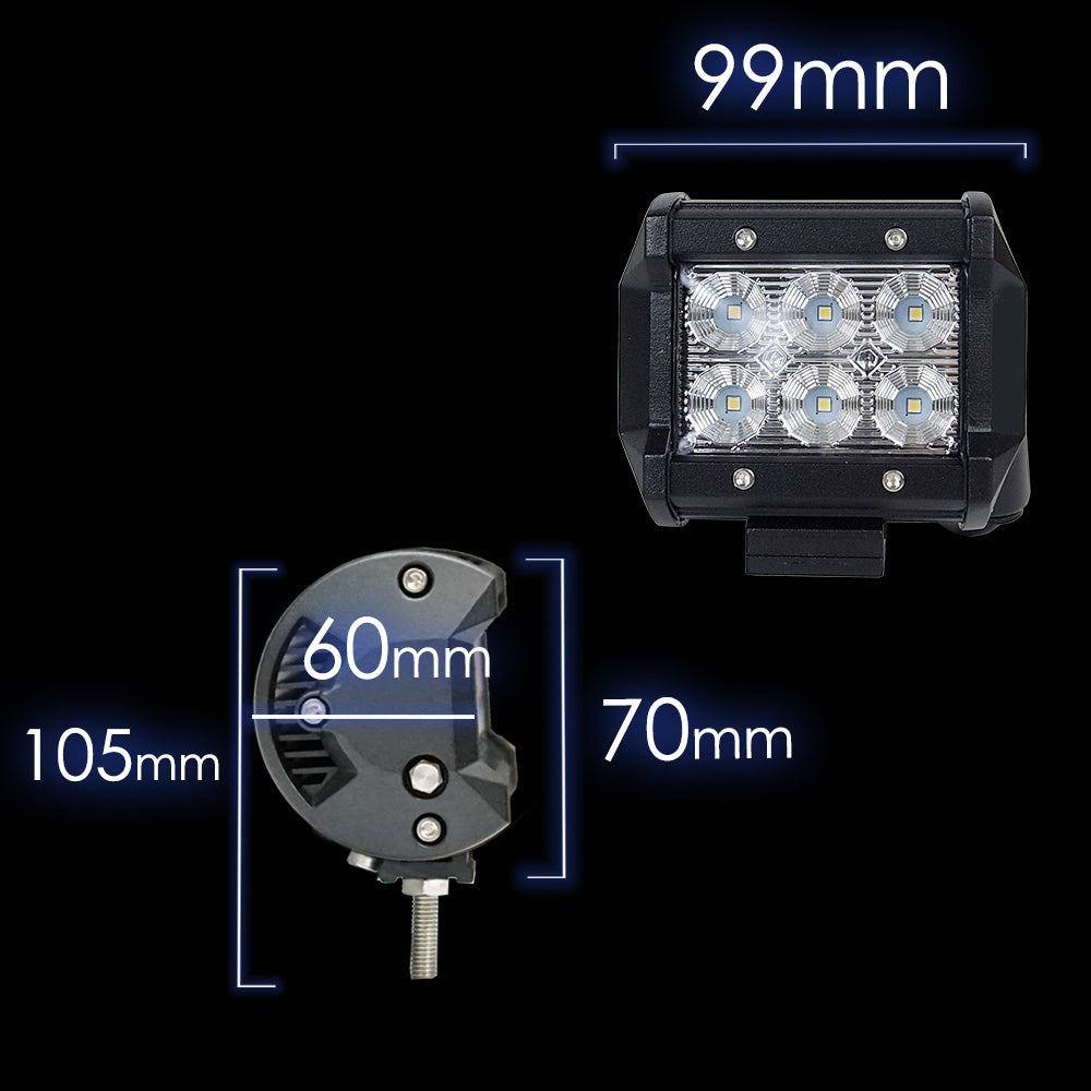 8X 4inch CREE LED Work Light Bar Flood Beam Offroad Lamp Save On 35W/45W Reverse