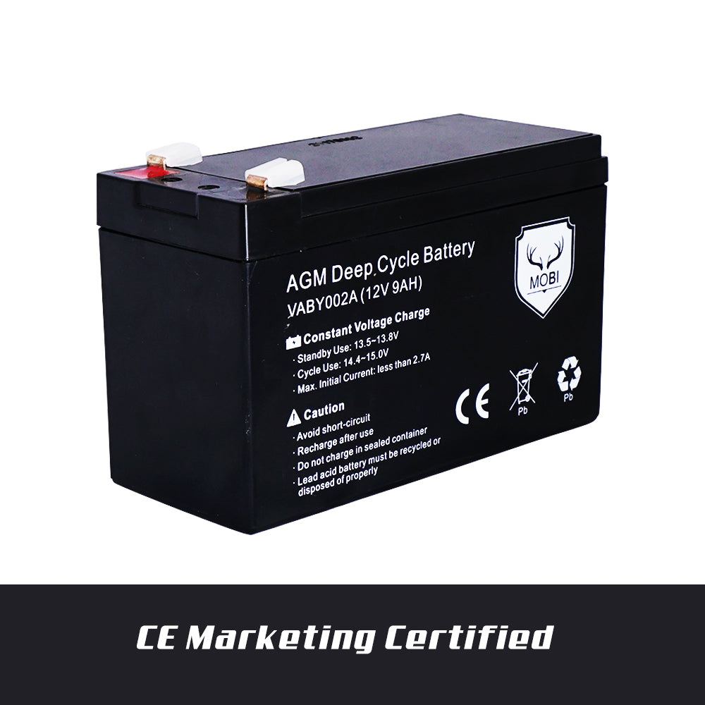 12V 9AH AMP Hour Battery AGM SLA Deep Cycle Dual Fridge Solar Power 12 VOLT