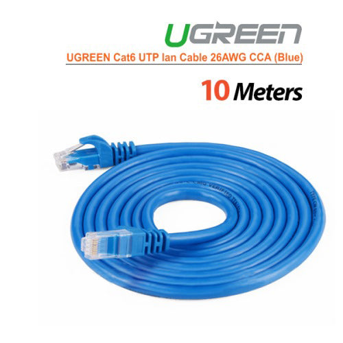 UGREEN Cat6 UTP lan cable blue color 26AWG CCA 10M (11205)