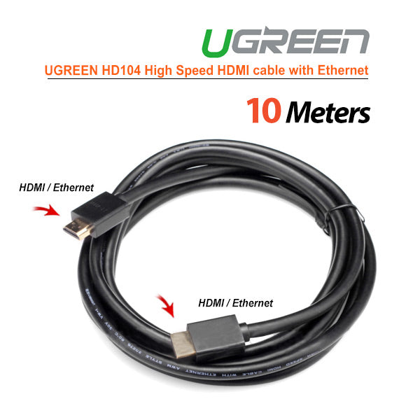 UGREEN Full Copper High Speed HDMI Cable with Ethernet 10M (10110)