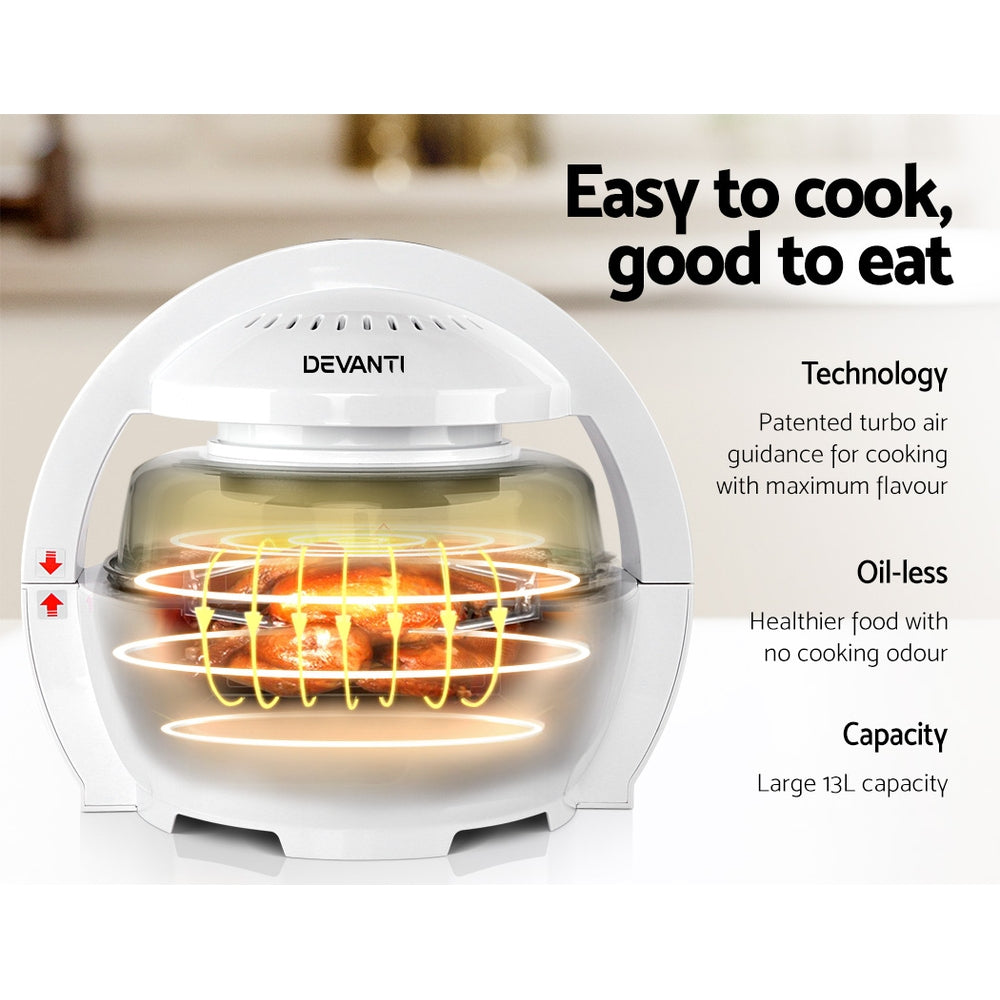 Devanti 13L Air Fryer Oven Cooker - White