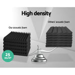 20pcs Studio Acoustic Foam Sound Absorption Proofing Panels 30x30cm Black Wedge 