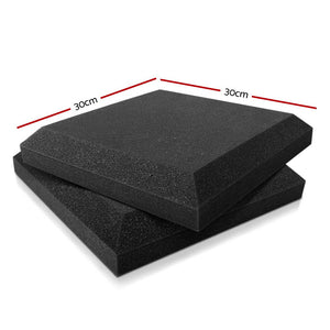 40pcs Studio Acoustic Foam Sound Absorption Proofing Panels 30x30cm Black Flat 