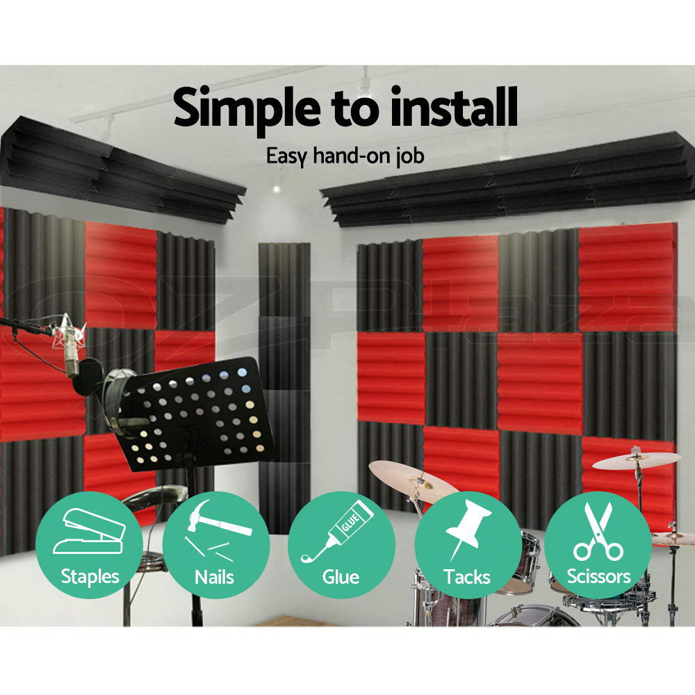 40pcs Studio Acoustic Foam Sound Absorption Proofing Panels Corner DIY