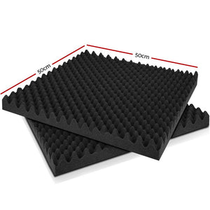 20pcs Studio Acoustic Foam Sound Absorption Proofing Panels 50x50cm Black Eggshell 