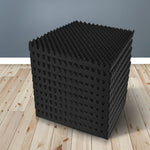 20pcs Studio Acoustic Foam Sound Absorption Proofing Panels 50x50cm Black Eggshell 