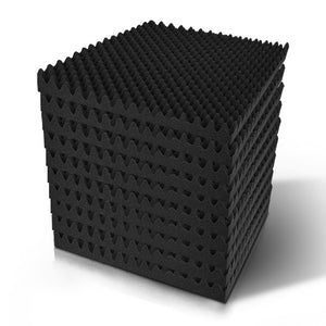 40pcs Studio Acoustic Foam Sound Absorption Proofing Panels 50x50cm Black Eggshell 