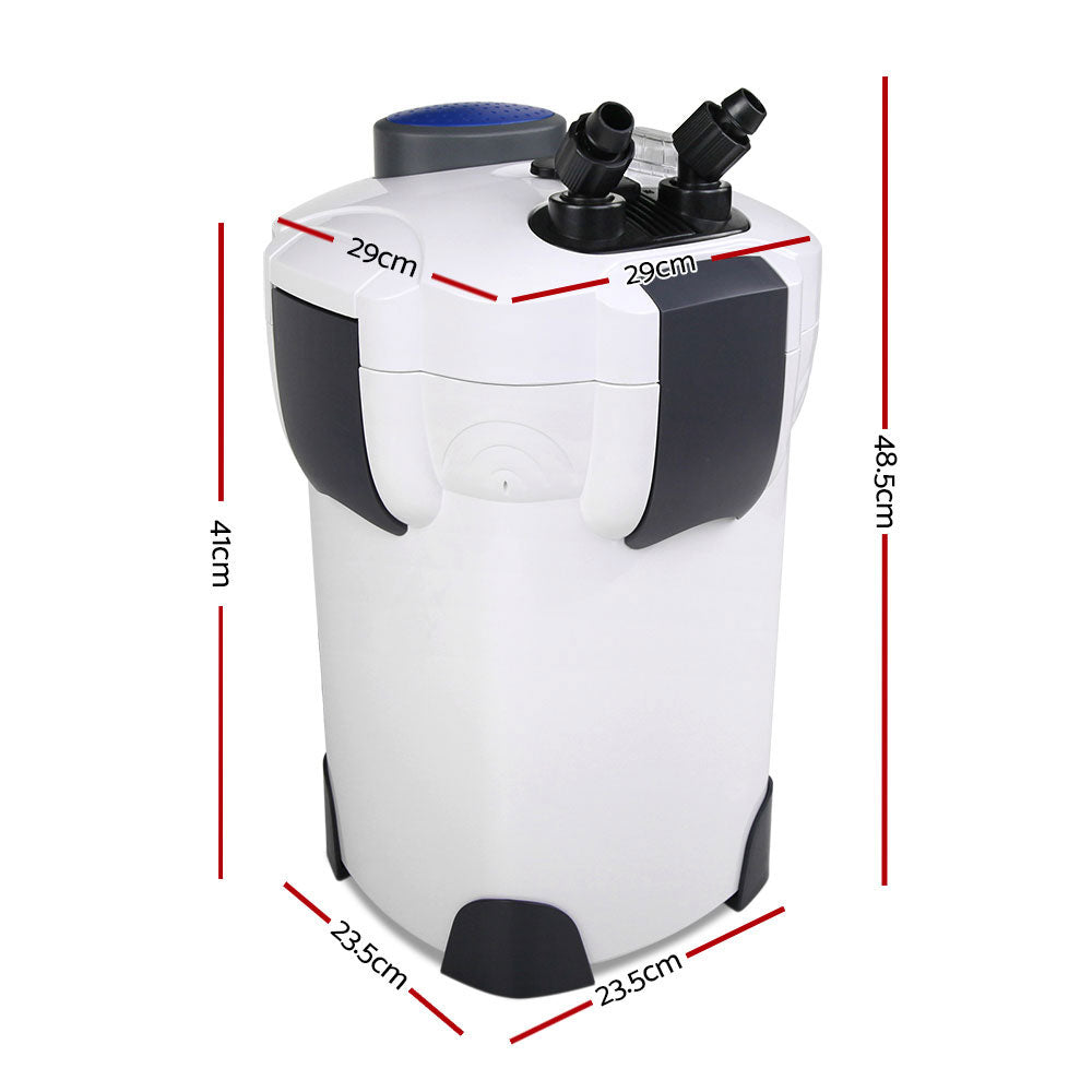 Aquarium External Canister Filter Aqua Fish Tank UV Light with Media Kit 2400L/H