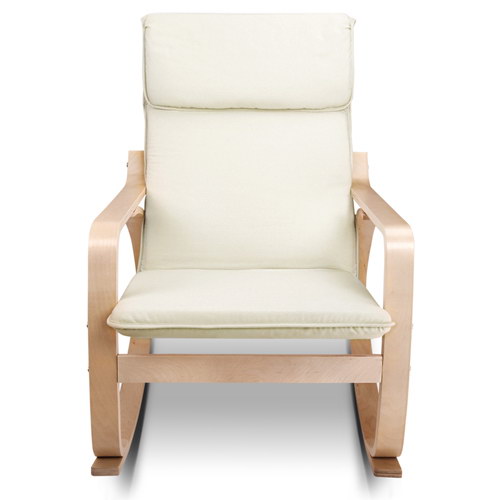 Artiss Fabric Rocking Armchair - Beige