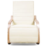 Artiss Fabric Armchair with Adjustable Footrest - Beige