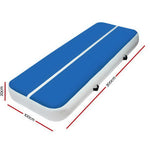 3m x 1m Inflatable Air Track Mat 20cm Thick Gymnastic Tumbling Blue And White