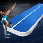 3m x 1m Inflatable Air Track Mat 20cm Thick Gymnastic Tumbling Blue And White