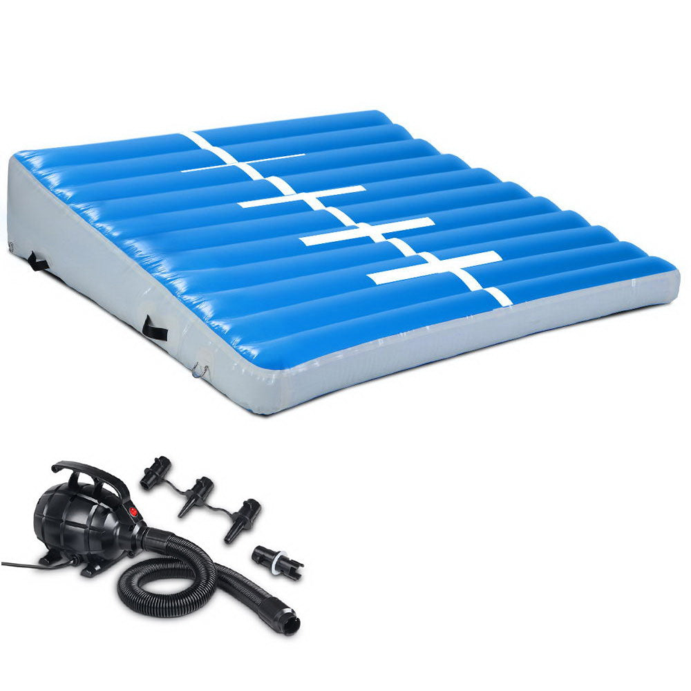 Everfit 2MX2MX0.4M Airtrack Inflatable Air Track Ramp with Pump Incline Mat Floor Gymnastics