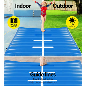 Everfit 2MX2MX0.4M Airtrack Inflatable Air Track Ramp with Pump Incline Mat Floor Gymnastics