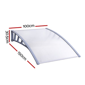 Instahut Window Door Awning Door Canopy Outdoor Patio Sun Shield 1.5mx1m DIY