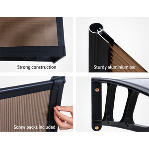 Instahut Window Door Awning Door Canopy Outdoor Patio Cover Shade 1.5mx2m DIY BR