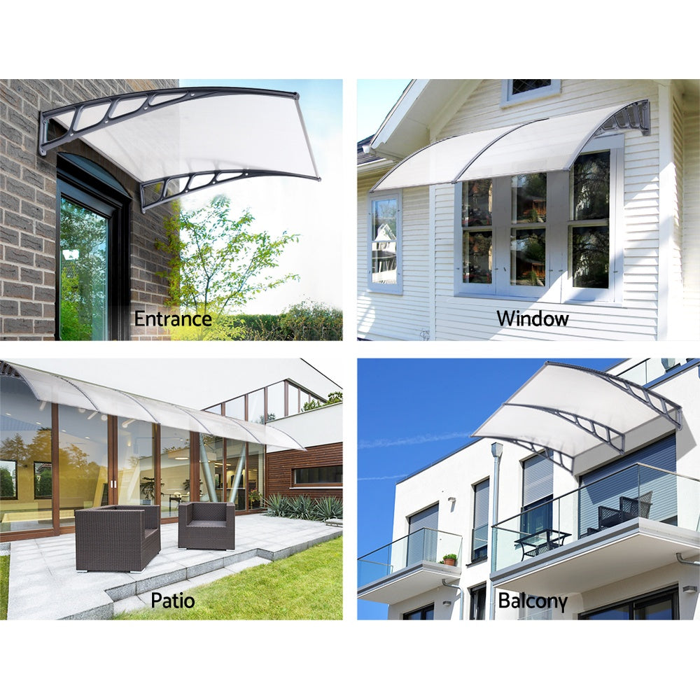Instahut Window Door Awning Door Canopy Outdoor Patio Sun Shield 1.5mx3m DIY